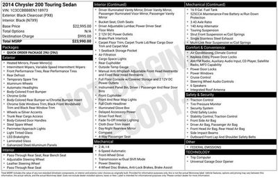 2014 Chrysler 200 Touring