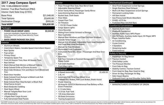 2017 Jeep Compass Sport 4x4
