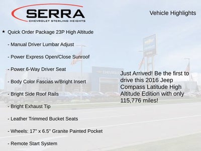 2016 Jeep Compass High Altitude Edition