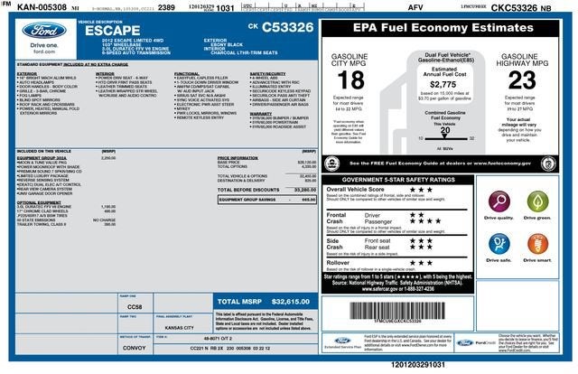 2012 Ford Escape Limited