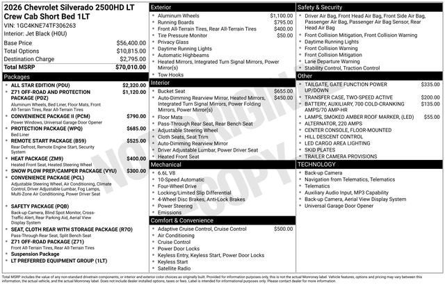 2026 Chevrolet Silverado 2500 HD LT