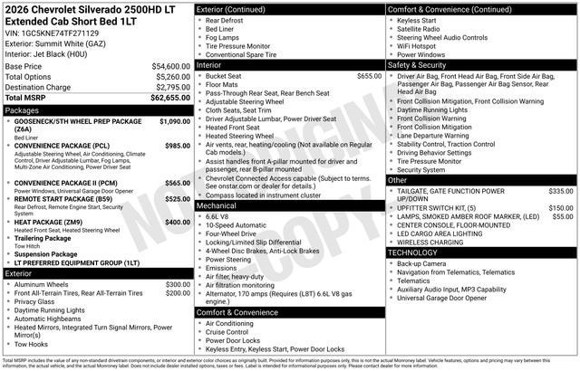 2026 Chevrolet Silverado 2500 HD LT