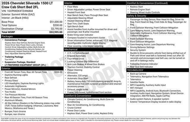 2026 Chevrolet Silverado 1500 LT (2FL)