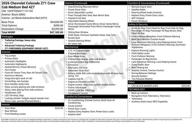 2026 Chevrolet Colorado Z71