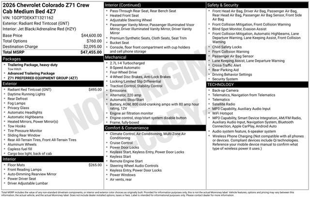 2026 Chevrolet Colorado Z71