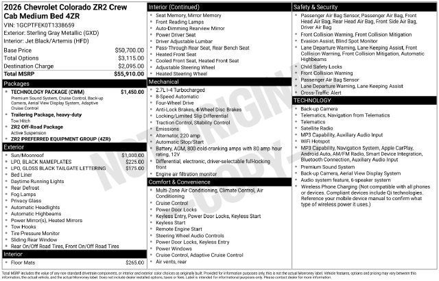 2026 Chevrolet Colorado ZR2