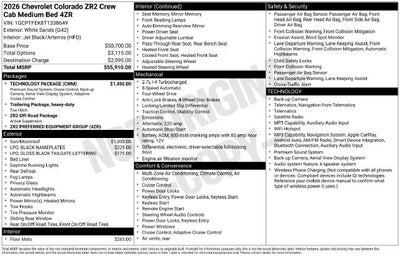 2026 Chevrolet Colorado ZR2