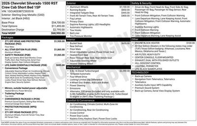 2026 Chevrolet Silverado 1500 RST