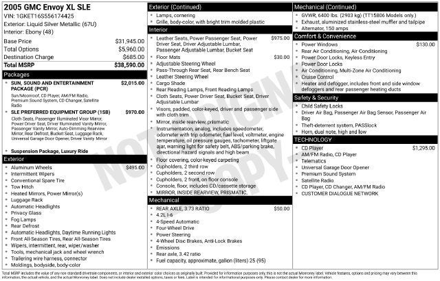 2005 GMC Envoy XL SLE