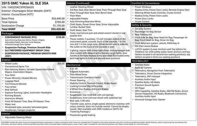 2015 GMC Yukon XL SLE