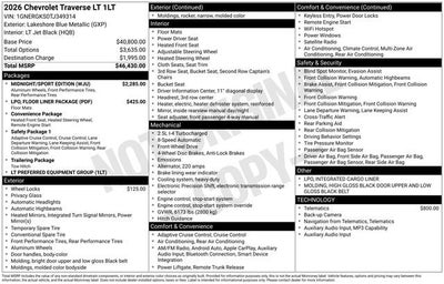 2026 Chevrolet Traverse LT
