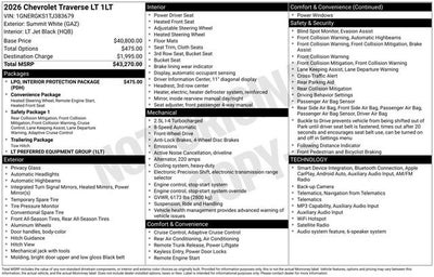 2026 Chevrolet Traverse LT