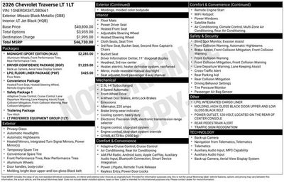 2026 Chevrolet Traverse LT