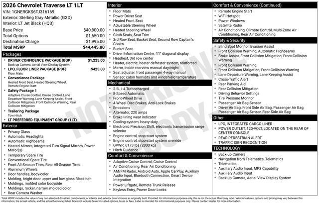 2026 Chevrolet Traverse LT