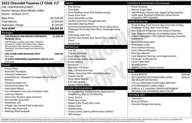2023 Chevrolet Traverse LT Cloth
