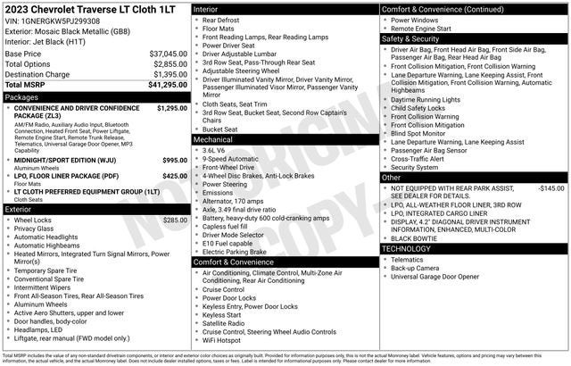 2023 Chevrolet Traverse LT Cloth