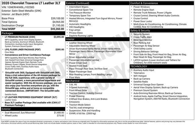 2020 Chevrolet Traverse LT Leather