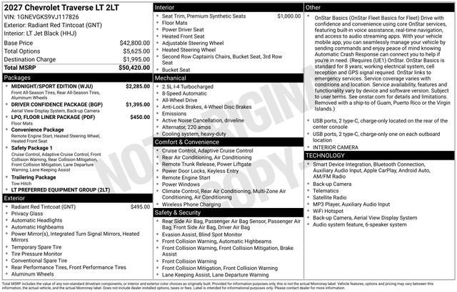 2027 Chevrolet Traverse LT