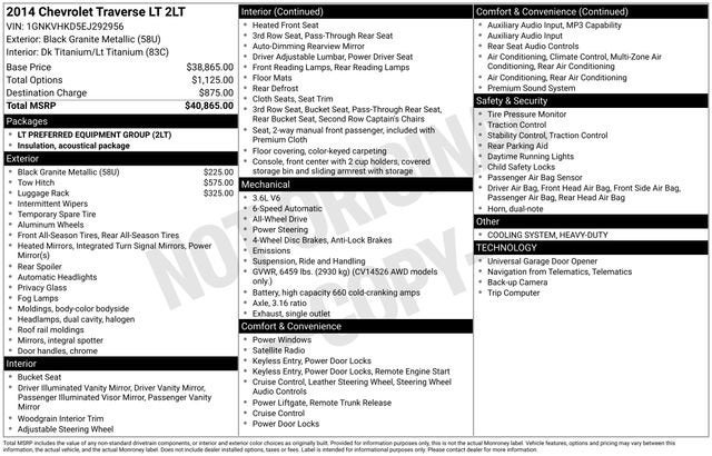 2014 Chevrolet Traverse LT