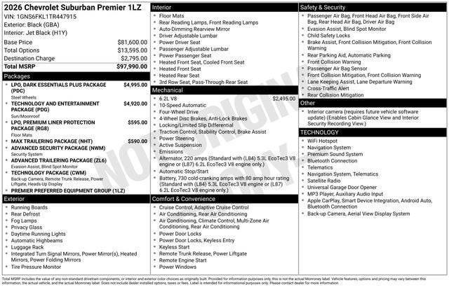 2026 Chevrolet Suburban Premier