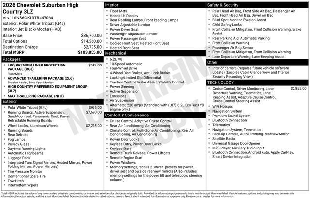 2026 Chevrolet Suburban High Country - Photo 26