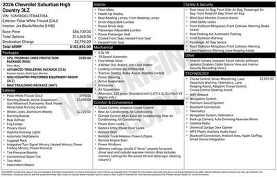 2026 Chevrolet Suburban High Country