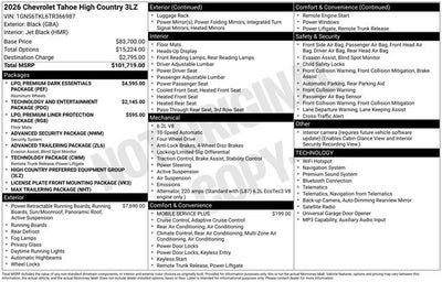 2026 Chevrolet Tahoe High Country