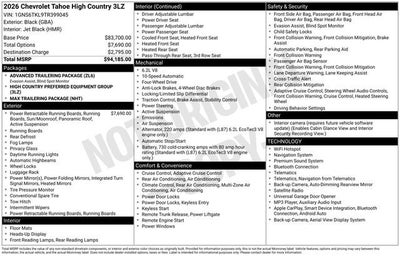 2026 Chevrolet Tahoe High Country