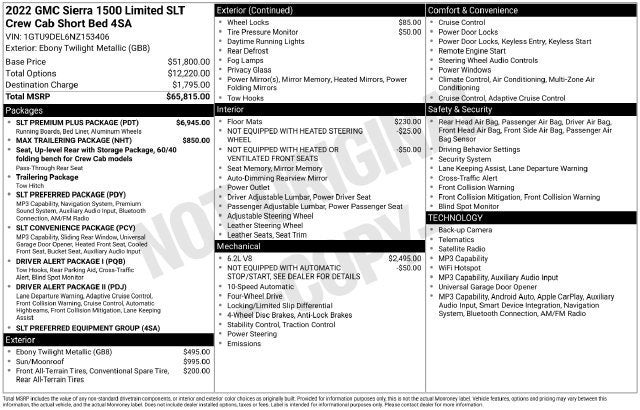 2022 GMC Sierra 1500 Limited SLT