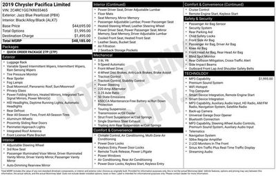 2019 Chrysler Pacifica Limited