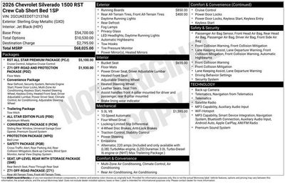 2026 Chevrolet Silverado 1500 RST