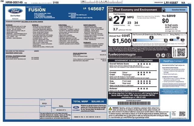 2020 Ford Fusion SEL