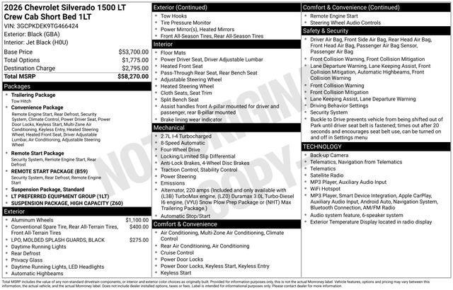 2026 Chevrolet Silverado 1500 LT