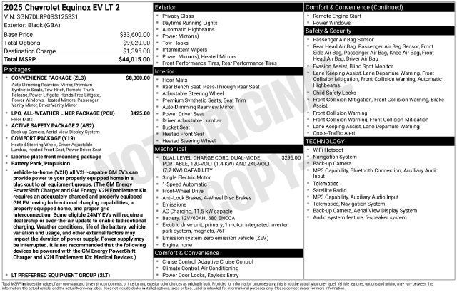 2025 Chevrolet Equinox EV LT