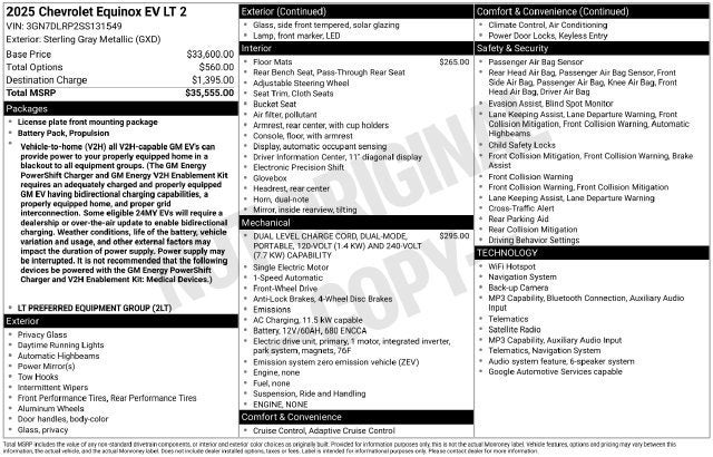 2025 Chevrolet Equinox EV LT