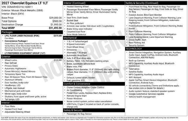 2027 Chevrolet Equinox LT