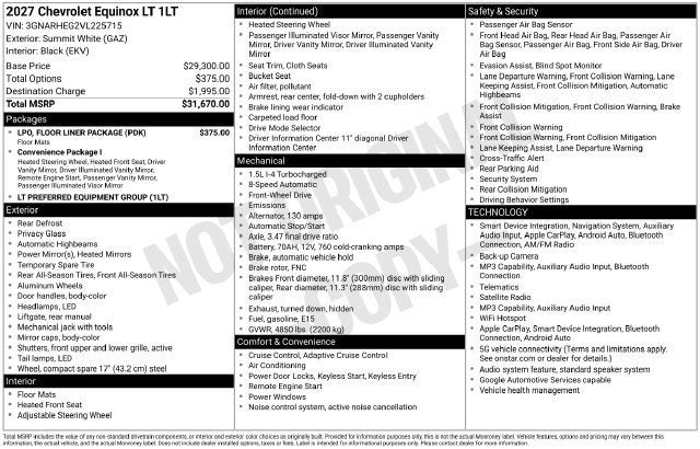 2027 Chevrolet Equinox LT - Photo 26