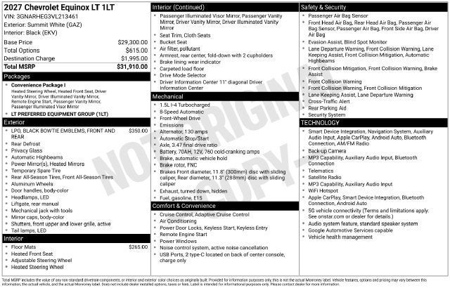 2027 Chevrolet Equinox LT