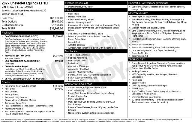 2027 Chevrolet Equinox LT