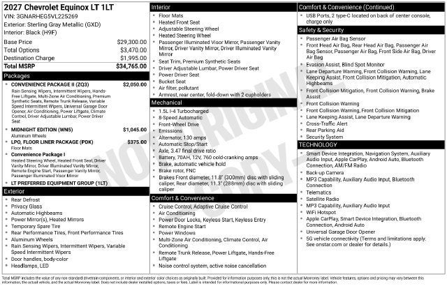 2027 Chevrolet Equinox LT