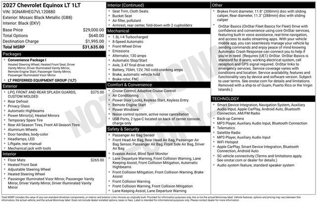 2027 Chevrolet Equinox LT