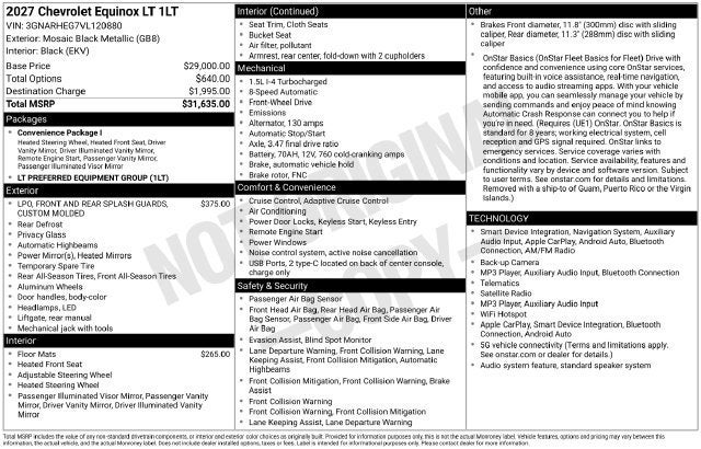 2027 Chevrolet Equinox LT