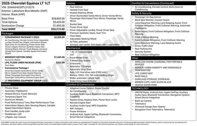 2026 Chevrolet Equinox LT