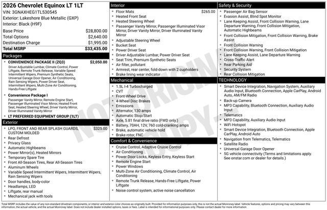 2026 Chevrolet Equinox LT