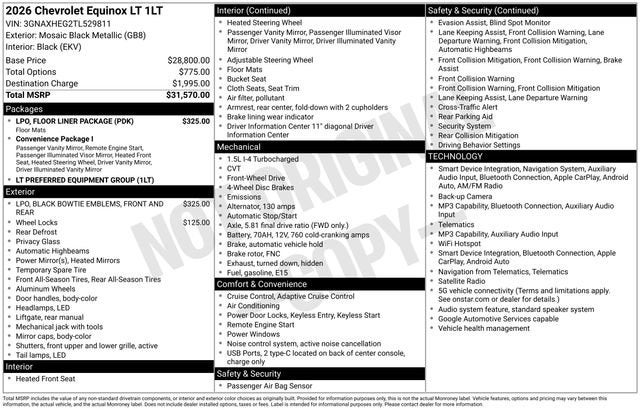 2026 Chevrolet Equinox LT