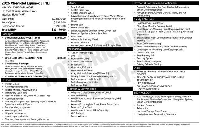2026 Chevrolet Equinox LT