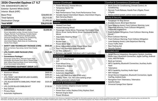 2026 Chevrolet Equinox LT