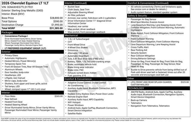 2026 Chevrolet Equinox LT