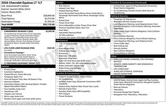 2026 Chevrolet Equinox LT