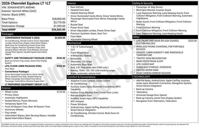 2026 Chevrolet Equinox LT